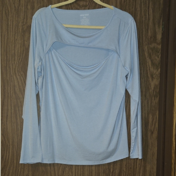 Nine West Tops - Nine West Sky Blue Long Sleeve Top